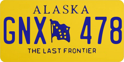 AK license plate GNX478