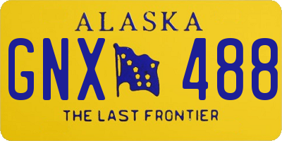 AK license plate GNX488