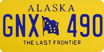 AK license plate GNX490