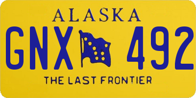 AK license plate GNX492