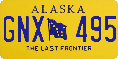 AK license plate GNX495