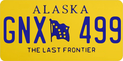 AK license plate GNX499