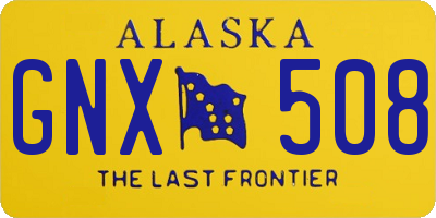 AK license plate GNX508