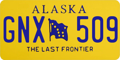 AK license plate GNX509