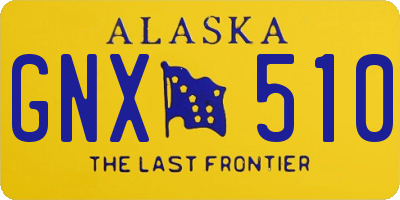 AK license plate GNX510