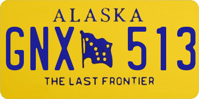 AK license plate GNX513