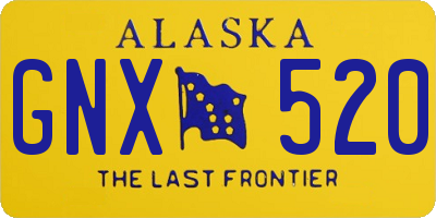 AK license plate GNX520