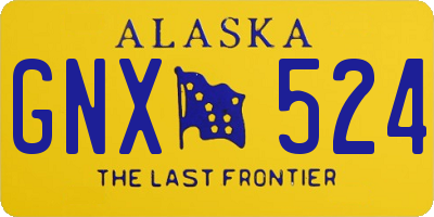 AK license plate GNX524