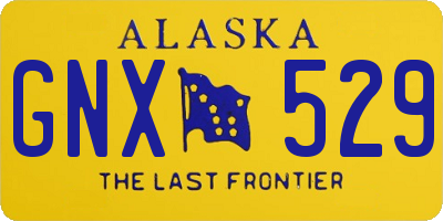 AK license plate GNX529