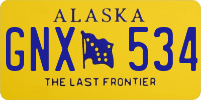 AK license plate GNX534