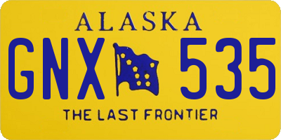 AK license plate GNX535