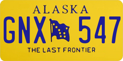 AK license plate GNX547