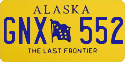 AK license plate GNX552