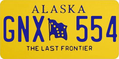 AK license plate GNX554