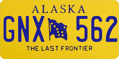 AK license plate GNX562