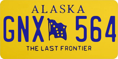 AK license plate GNX564