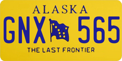 AK license plate GNX565