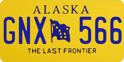 AK license plate GNX566