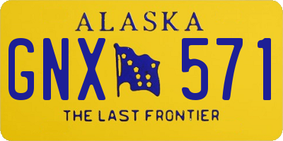 AK license plate GNX571