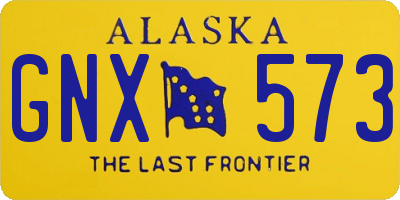 AK license plate GNX573