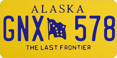 AK license plate GNX578