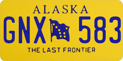 AK license plate GNX583