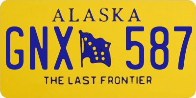 AK license plate GNX587