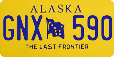 AK license plate GNX590