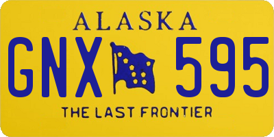 AK license plate GNX595