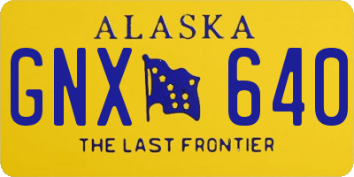 AK license plate GNX640