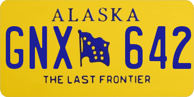 AK license plate GNX642