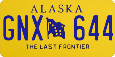 AK license plate GNX644