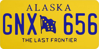 AK license plate GNX656