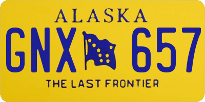 AK license plate GNX657