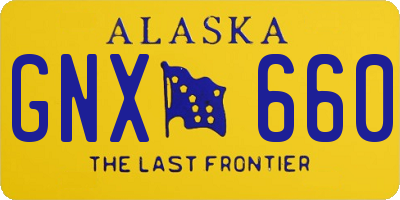 AK license plate GNX660