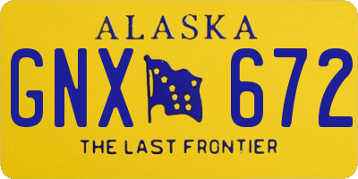 AK license plate GNX672