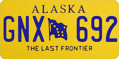 AK license plate GNX692