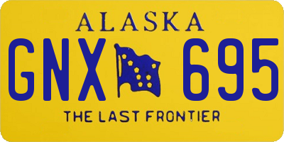 AK license plate GNX695