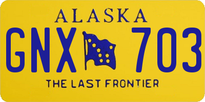 AK license plate GNX703