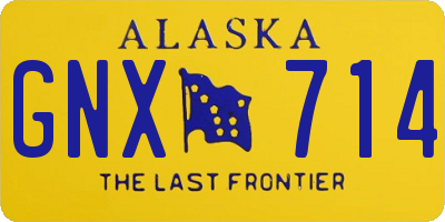 AK license plate GNX714