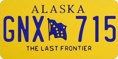 AK license plate GNX715