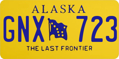 AK license plate GNX723