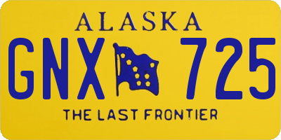 AK license plate GNX725