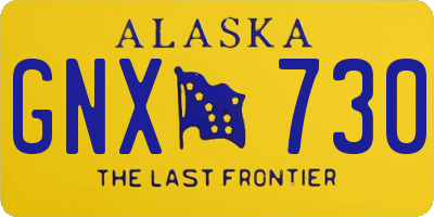 AK license plate GNX730