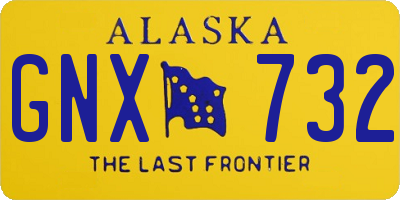 AK license plate GNX732