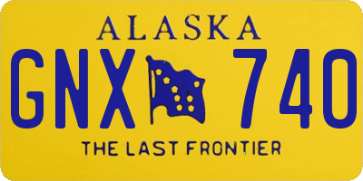 AK license plate GNX740