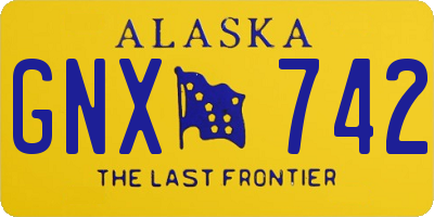 AK license plate GNX742