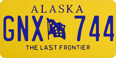 AK license plate GNX744