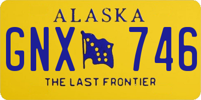 AK license plate GNX746