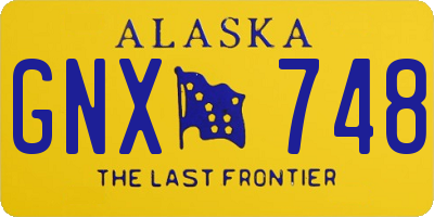 AK license plate GNX748